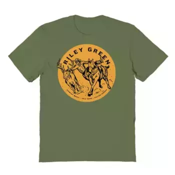Мужская футболка с принтом "Быстрые кони" Deer Dogger Licensed Character, цвет military green