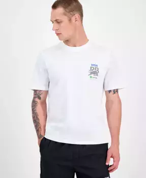 Мужская футболка с принтом Core Fanwear, свободного кроя, с коротким рукавом и круглым вырезом Hugo Boss, белый