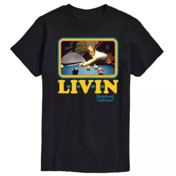 Мужская футболка с принтом "Dazed and Confused L-I-V-E-N" Licensed Character, черный