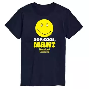Мужская футболка с принтом «Dazed and confused you cool man» Licensed Character, синий