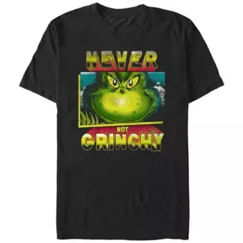 Мужская футболка с принтом "Доктор Сьюз: Вечно улыбчивый" Licensed Character, черный