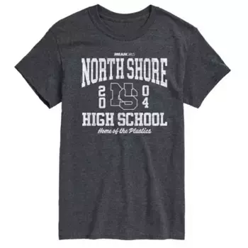 Мужская футболка с принтом "Дрянные девчонки" North Shore HS Licensed Character, серый