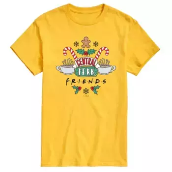 Мужская футболка с принтом «Друзья» — Central Perk Licensed Character, желтый
