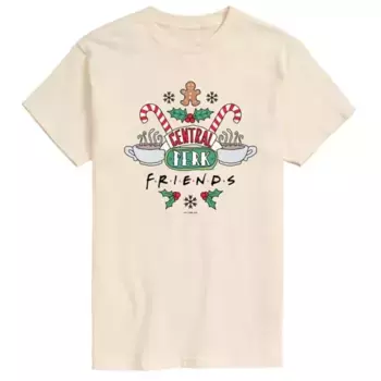 Мужская футболка с принтом «Друзья» — Central Perk Licensed Character, бежевый