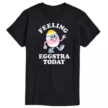 Мужская футболка с принтом «Feeling Eggstra» Licensed Character, черный