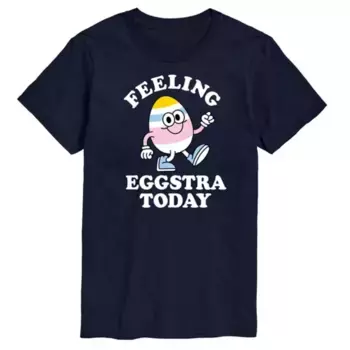 Мужская футболка с принтом «Feeling Eggstra» Licensed Character, синий