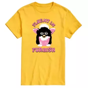 Мужская футболка с принтом Furby Fluent in Furbish от Hasbro, желтый