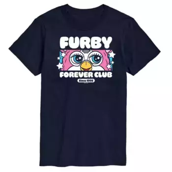 Мужская футболка с принтом Furby Forever Club Hasbro, синий