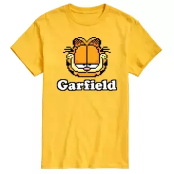 Мужская футболка с принтом Garfield и логотипом видеоигры Licensed Character, желтый