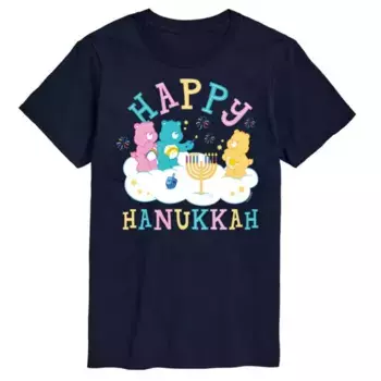 Мужская футболка с принтом «Happy Hanukkah» от Care Bears Licensed Character, синий