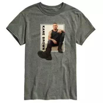 Мужская футболка с принтом Кейна Брауна Licensed Character, цвет heather military green
