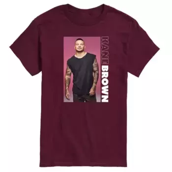 Мужская футболка с принтом Кейна Брауна Licensed Character, цвет maroon