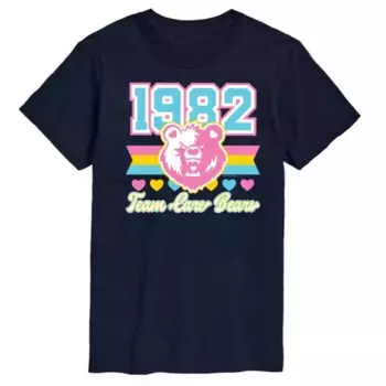 Мужская футболка с принтом команды Care Bears 1982 года Licensed Character, синий