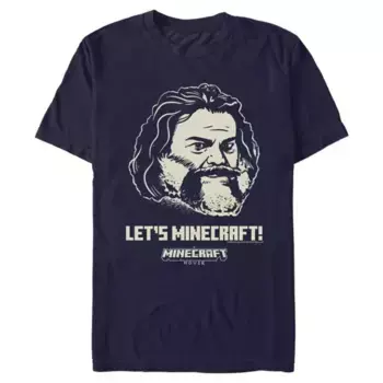 Мужская футболка с принтом Let's Movie Minecraft, синий