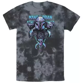 Мужская футболка с принтом «Мандалорец» в виде треугольника и бомбарды Star Wars, черный