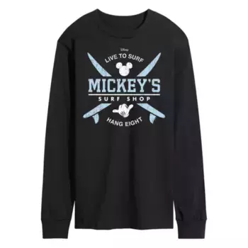 Мужская футболка с принтом Mickey Surf Shop Disney, черный