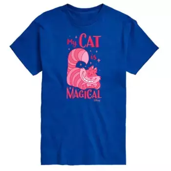 Мужская футболка с принтом «Мой кот — волшебник» из «Алисы в стране чудес» Disney, синий