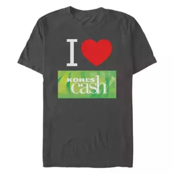 Мужская футболка с принтом "Обожаю кэшбэк от Kohl's" Licensed Character, серый
