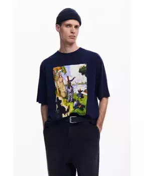 Мужская футболка с принтом Paint Desigual, синий