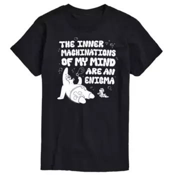 Мужская футболка с принтом Патрика и Губки Боба Квадратные Штаны Nickelodeon, черный