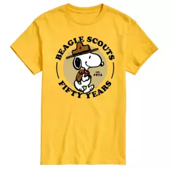 Мужская футболка с принтом «Peanuts Beagle Scout Snoopy» Licensed Character, желтый