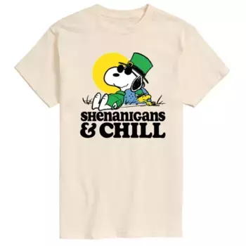 Мужская футболка с принтом «Peanuts Shenanigans» Licensed Character, бежевый