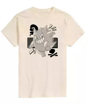 Мужская футболка с принтом персонажей Pokemon AIRWAVES, коричневый/бежевый