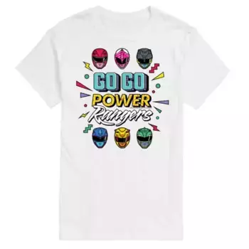 Мужская футболка с принтом Power Rangers Go Go Licensed Character, белый