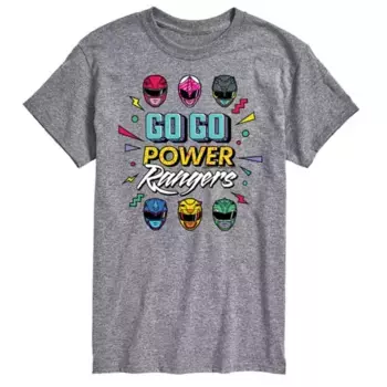 Мужская футболка с принтом Power Rangers Go Go Licensed Character, серый