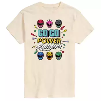 Мужская футболка с принтом Power Rangers Go Go Licensed Character, бежевый