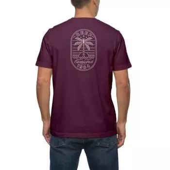 Мужская футболка с принтом "Рай" Reef, бургундия