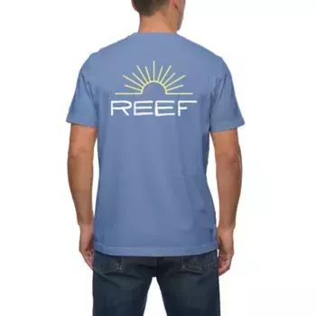 Мужская футболка с принтом Reef, цвет steel blue