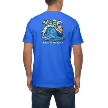 Мужская футболка с принтом Reef, цвет vivid blue