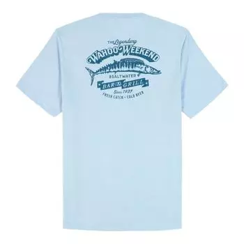 Мужская футболка с принтом Saltwater Soft Wash с коротким рукавом Izod, цвет wahoo weekend
