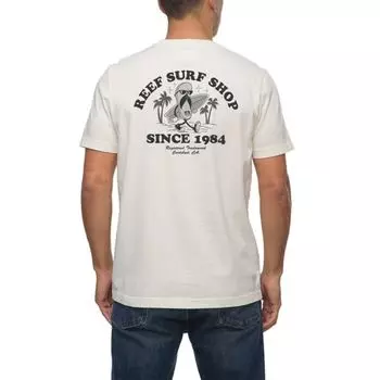 Мужская футболка с принтом "Сандалии" Reef, белый