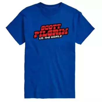 Мужская футболка с принтом Scott Pilgrim против всех Licensed Character, синий