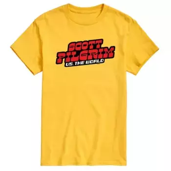 Мужская футболка с принтом Scott Pilgrim против всех Licensed Character, желтый