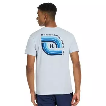 Мужская футболка с принтом серфинга Hurley, голубой