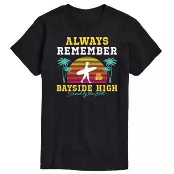 Мужская футболка с принтом "Спасённые звонком" — Bayside High Licensed Character, черный
