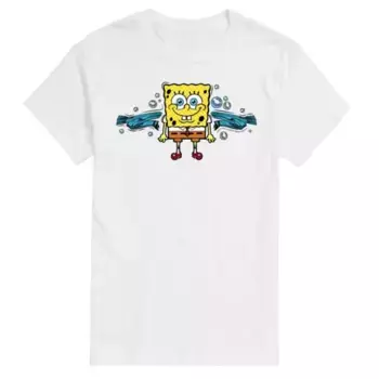 Мужская футболка с принтом SpongeBob SquarePants Nickelodeon, белый