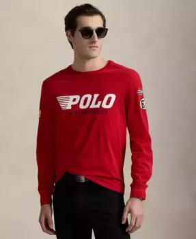 Мужская футболка с принтом стандартного кроя Polo Ralph Lauren, красный