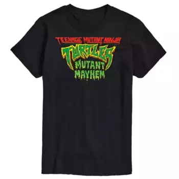 Мужская футболка с принтом TMNT Mutant Mayhem Licensed Character, черный