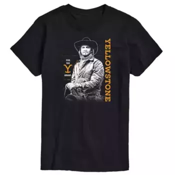 Мужская футболка с принтом Yellowstone Kayce Licensed Character, черный