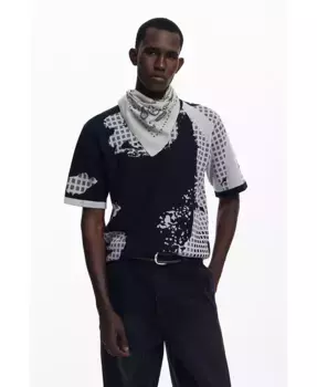 Мужская футболка с принтом жаккард Desigual, черный
