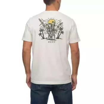 Мужская футболка с принтом «Живая жизнь» Reef, белый