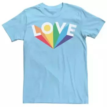 Мужская футболка с проекционной графикой Pride Love Licensed Character, голубой