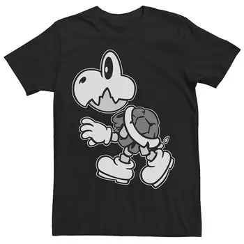 Мужская футболка с профилем Dry Bones Nintendo Super Mario Licensed Character, черный