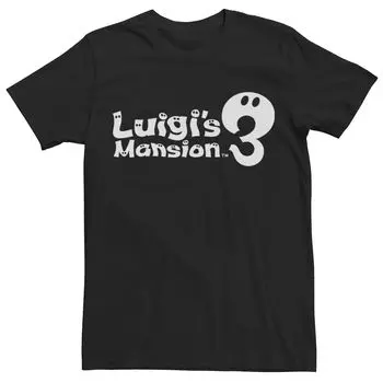 Мужская футболка с простым графическим логотипом Nintendo Luigi's Mansion 3 Licensed Character