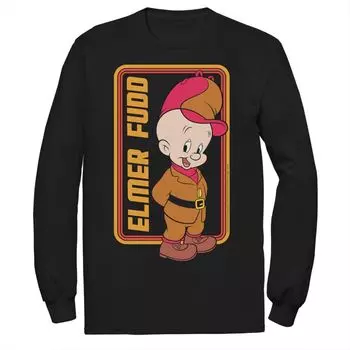 Мужская футболка с простым портретом в рамке Looney Tunes Elmer Fudd Licensed Character