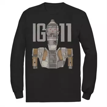 Мужская футболка с простым портретом «Звездные войны» The Mandalorian IG-11 Star Wars